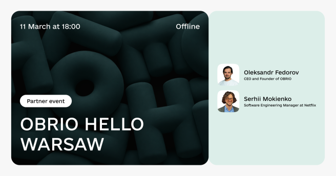 Invite you to the OBRIO HELLO WARSAW