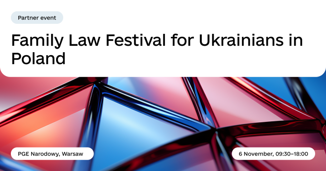 Family & Legal Festival for Ukrainians in Poland on November 6 in Warsaw
