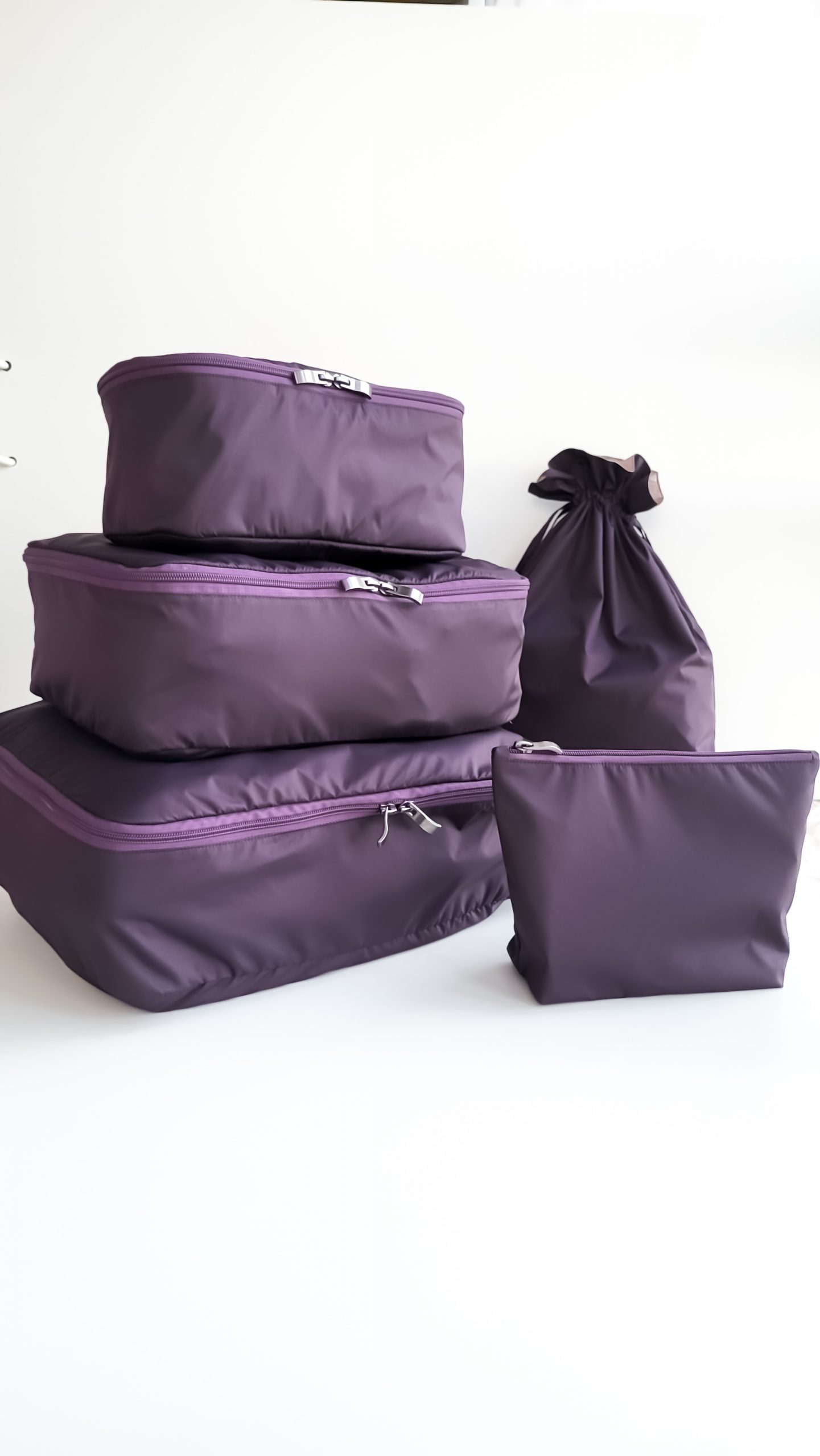 Travel set (color dark purple) — Textile organizers for clothes 0